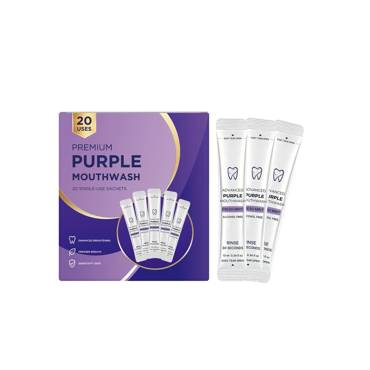 Thirdxi Purple Mouthwash - Sachets 20 Pack