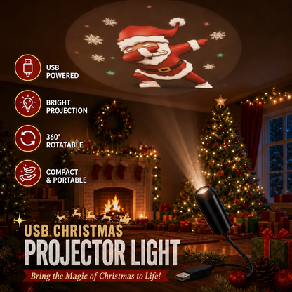 🔥🔥Last Day 49% OFF-Plug-&-Play HD Christmas Projector – 6 or 10 Festive Scenes