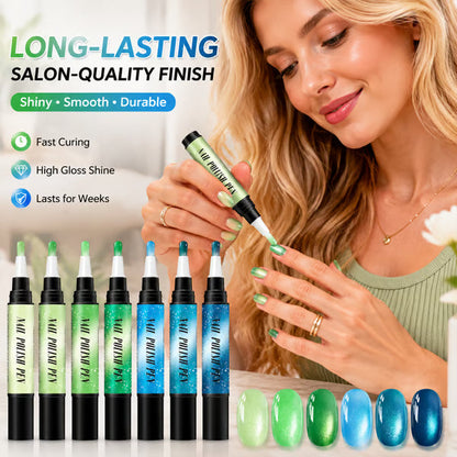 💅💅 6PCS One-Step Gel Nail Art Pen Set – Salon Beauty at Home