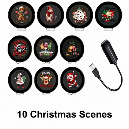 🔥🔥Last Day 49% OFF-Plug-&-Play HD Christmas Projector – 6 or 10 Festive Scenes