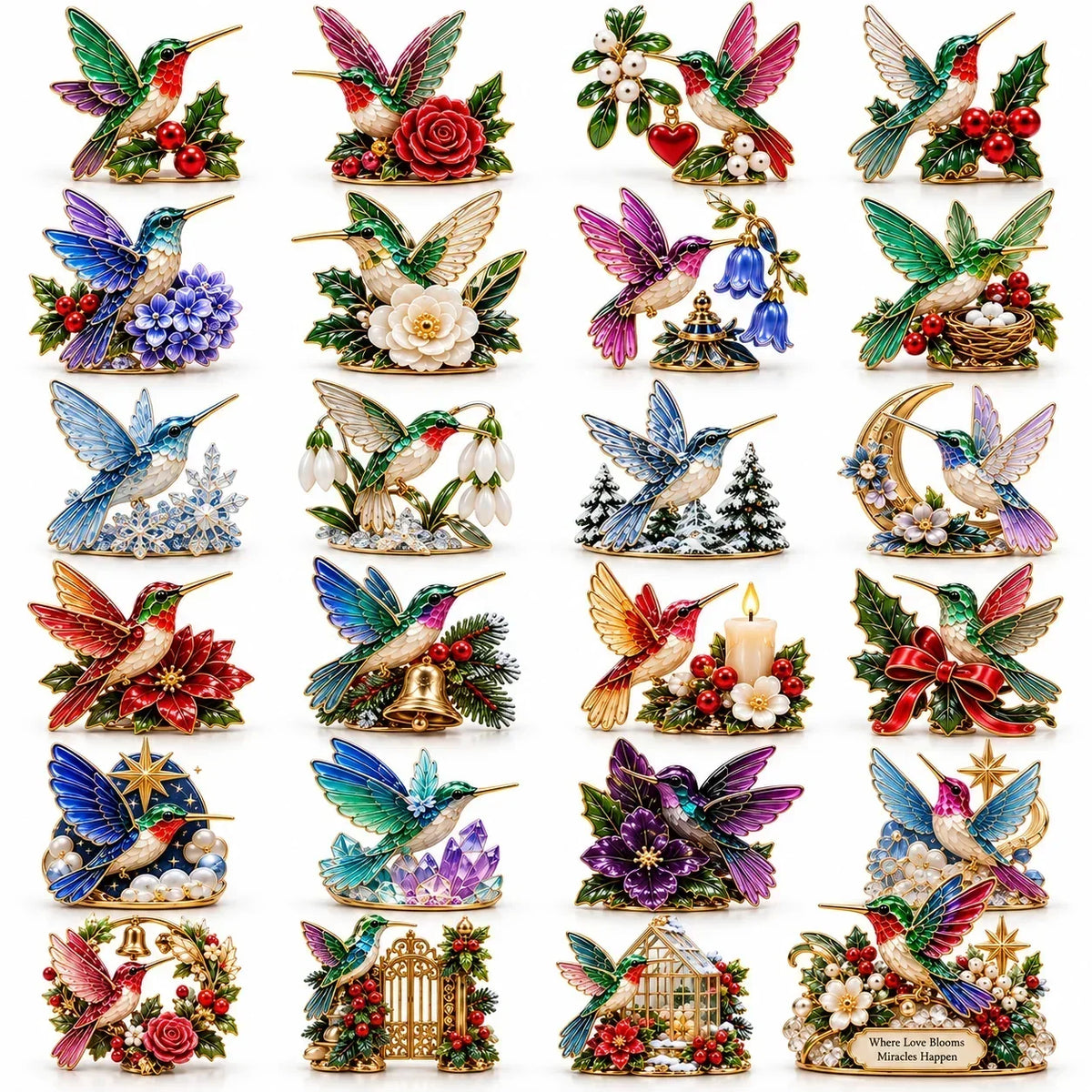 24 Days of Joy in Bloom — Hummingbird Christmas Garden Advent Calendar 2026