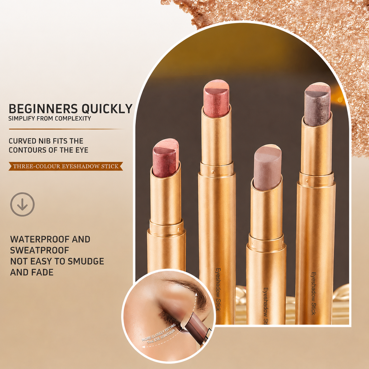 Effortless 3 Color Eyeshadow Stick