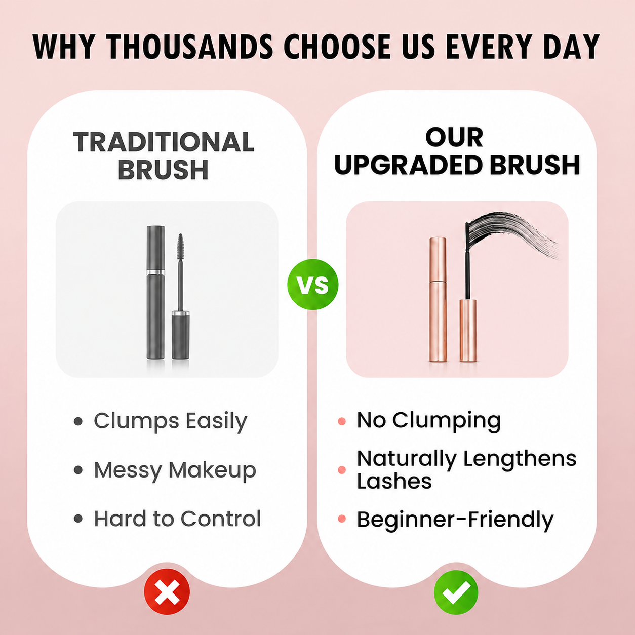 ✨Lengthening & Curling Mascara – Waterproof, Smudge-Proof Lash Booster